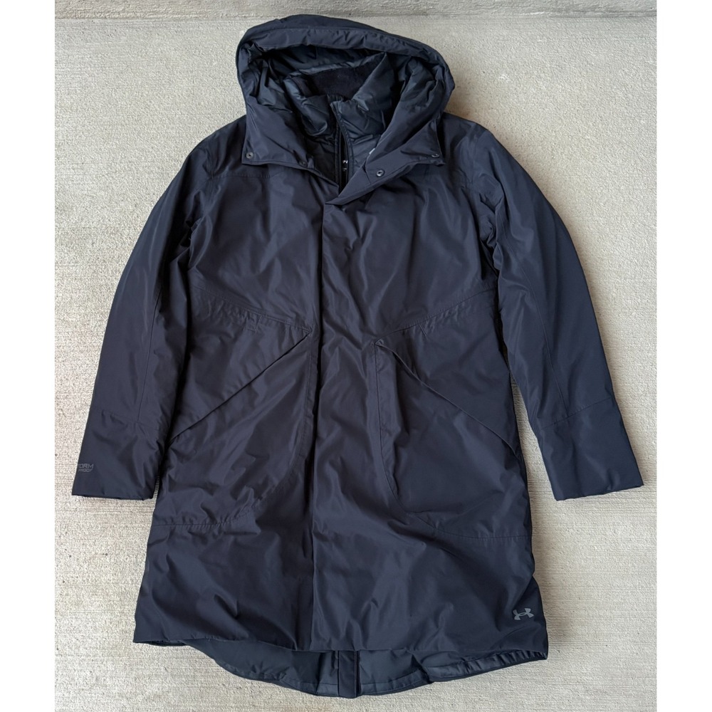 Under Armour Womens Unstoppable Down Parka Jacket Black Storm‎ Proof Size XS